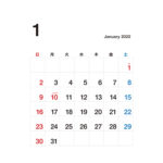 シンプルカレンダー縦型（2022年版・文字が見やすいデザイン）